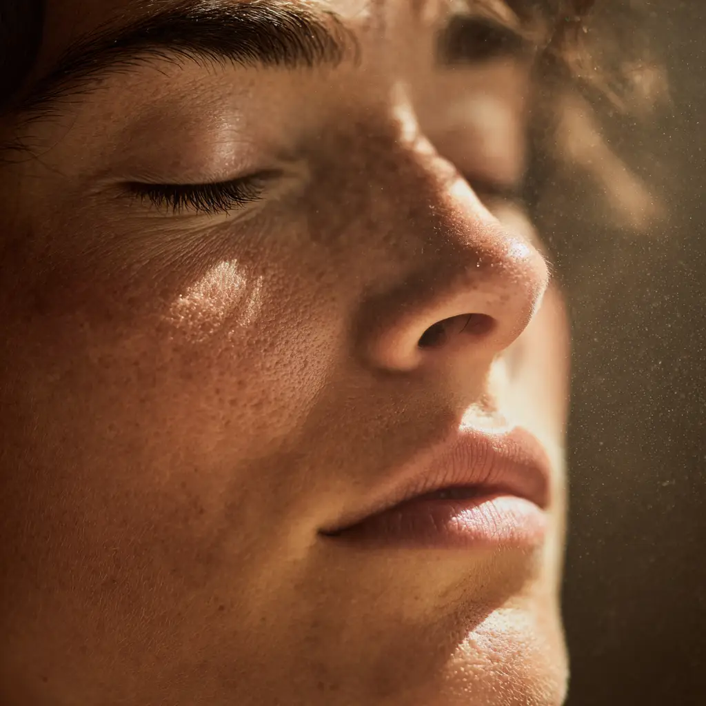 Peaceful Taoist breathing practice in natural setting