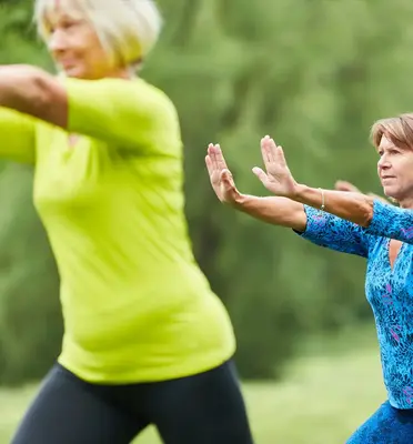 Tai Chi movements showing improved flexibility and core strength