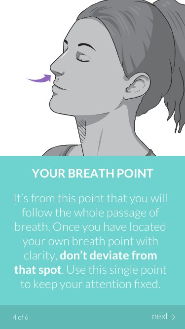 Just Being Just 6 mindfulness app find your breath point