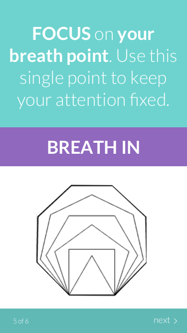 Just Being Just 6 mindfulness app follow your breath IN