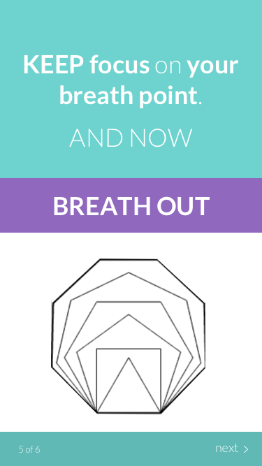 Just Being Just 6 mindfulness app follow your breath OUT